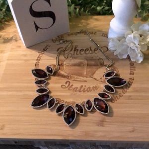 Gorgeous maroon and gold necklace